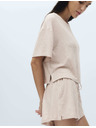 Marks & Spencer Bordázott pizsama rövidnadrág magas modál-tartalommal Marks & Spencer beige