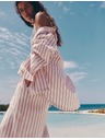 Marks & Spencer Csíkos tiszta pamut pizsama ing Marks & Spencer piros