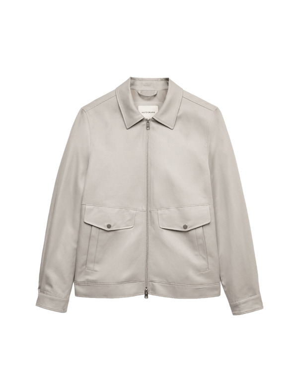 Marks & Spencer Harrington típusú kabát, magas pamuttartalommal Marks & Spencer szürke