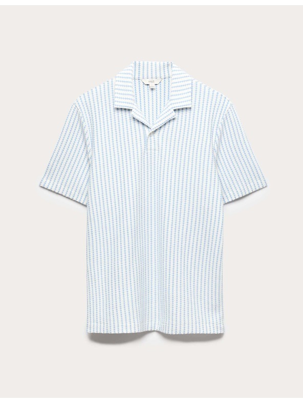 Marks & Spencer Geometrikus mintás jersey pólóing, magas pamuttartalommal Marks & Spencer kék