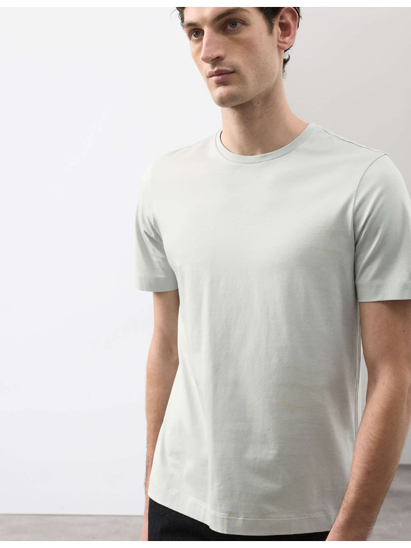 Marks & Spencer Prémium pamut szűk szabású póló Marks & Spencer ezüst
