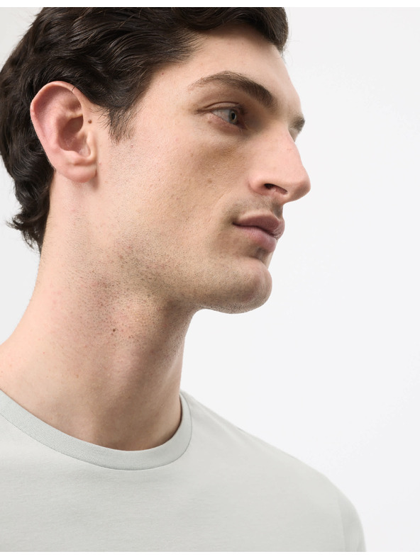Marks & Spencer Prémium pamut szűk szabású póló Marks & Spencer ezüst