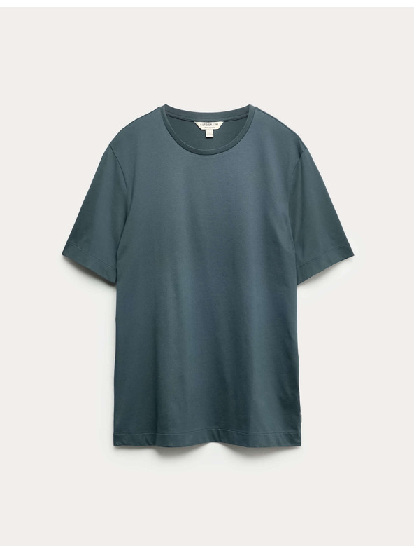 Marks & Spencer Prémium pamut póló, slim fit Marks & Spencer kék