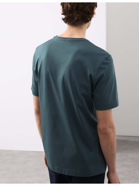 Marks & Spencer Prémium pamut póló, slim fit Marks & Spencer kék