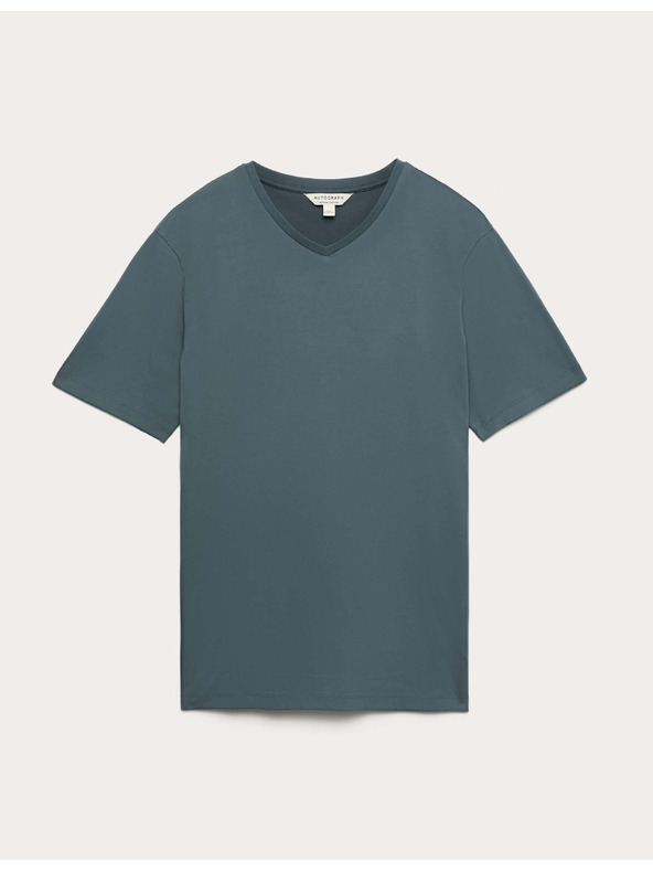 Marks & Spencer V-nyakú Supima® pamut póló Marks & Spencer kék