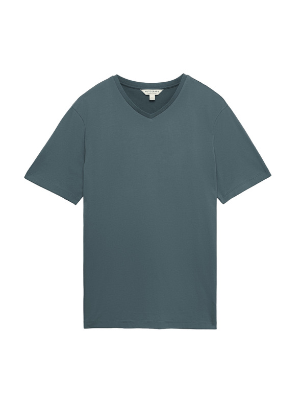 Marks & Spencer V-nyakú Supima® pamut póló Marks & Spencer kék