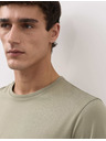 Marks & Spencer Prémium pamut póló, szűk szabás Marks & Spencer zöld