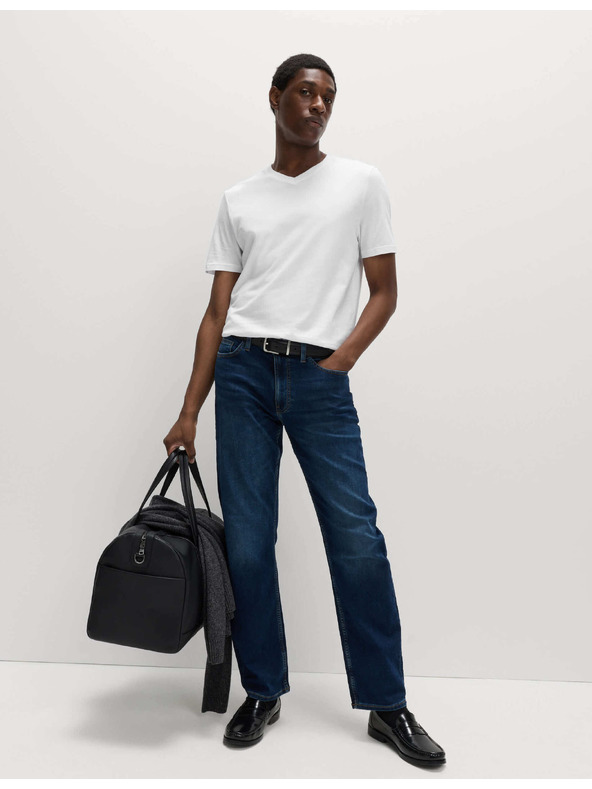 Marks & Spencer Marks & Spencer V-nyakú póló 100% pamutból fehér