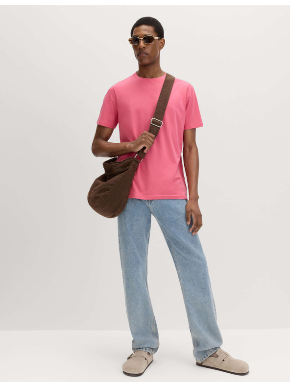 Marks & Spencer Garbó nyakú pamut póló Marks & Spencer rózsaszín