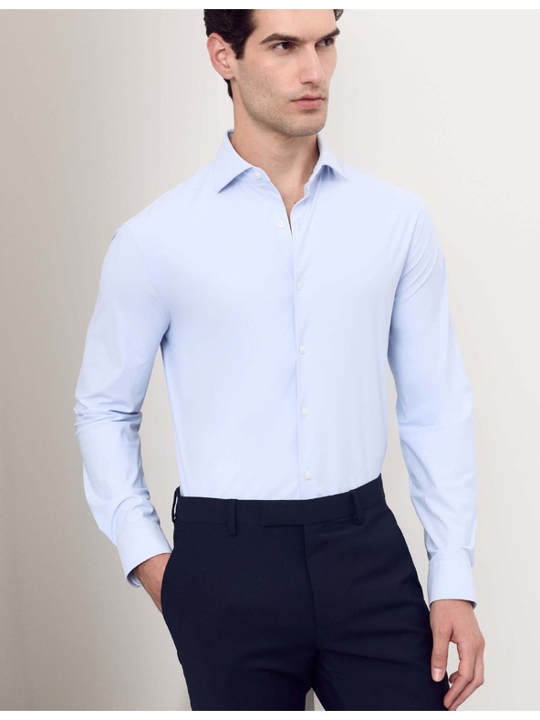 Marks & Spencer Stretch funkcionális ing Fitted Marks & Spencer kék