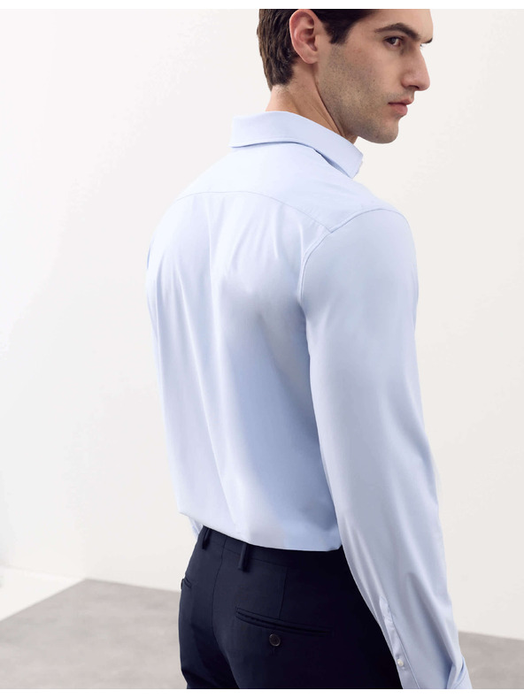 Marks & Spencer Stretch funkcionális ing Fitted Marks & Spencer kék