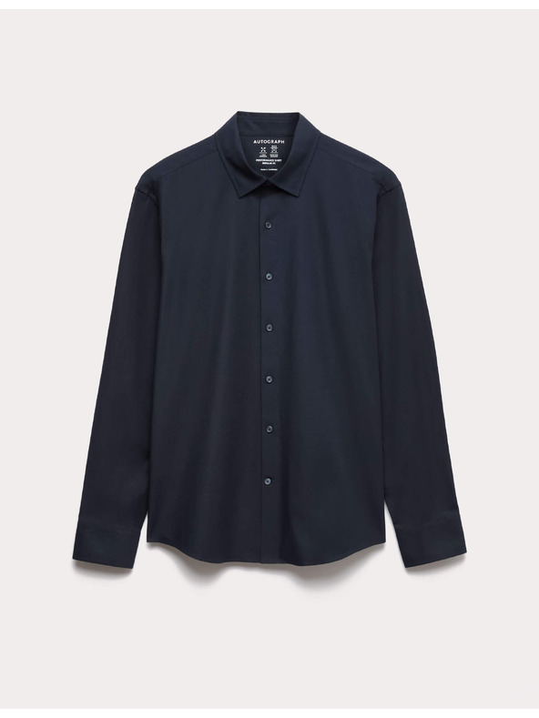Marks & Spencer Stretch pamut ing klasszikus szabásmintában 360 Flex™ technológiával Marks & Spencer tengerészkék