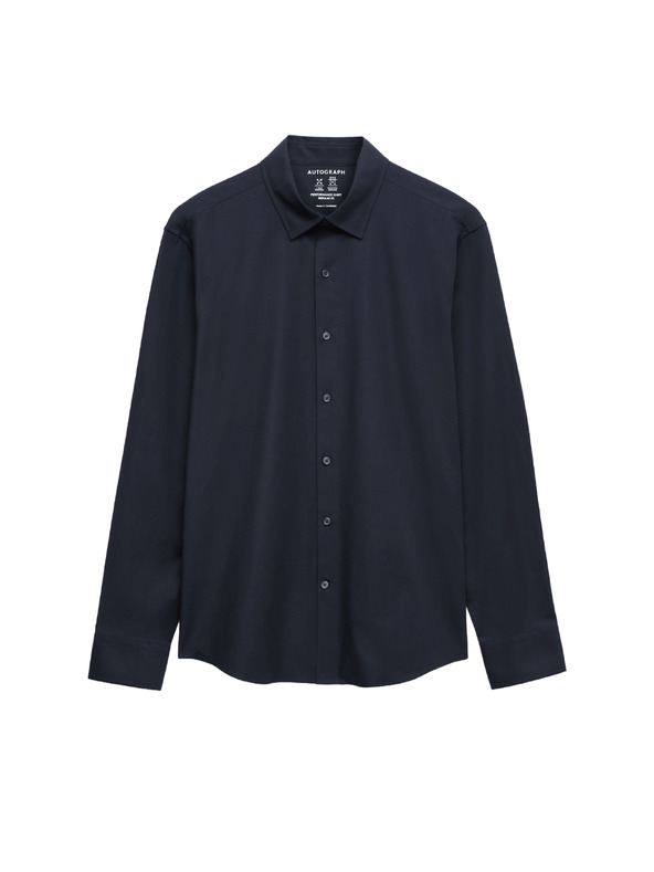 Marks & Spencer Stretch pamut ing klasszikus szabásmintában 360 Flex™ technológiával Marks & Spencer tengerészkék