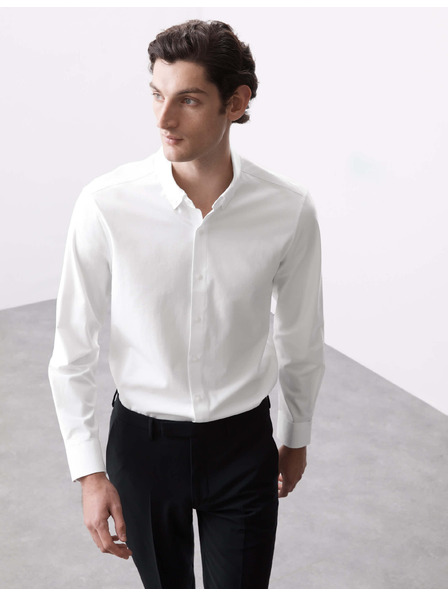 Marks & Spencer Stretch pamut ing klasszikus szabásmintában 360 Flex™ technológiával Marks & Spencer fehér