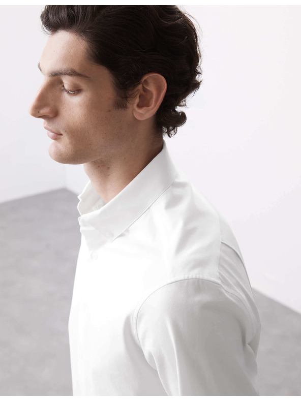 Marks & Spencer Stretch pamut ing klasszikus szabásmintában 360 Flex™ technológiával Marks & Spencer fehér