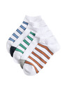Marks & Spencer Rövid csíkos Trainer Liners™ zokni Cool & Fresh™ technológiával és magas pamut tartalommal, 5 pár szett Marks & Spencer fehér