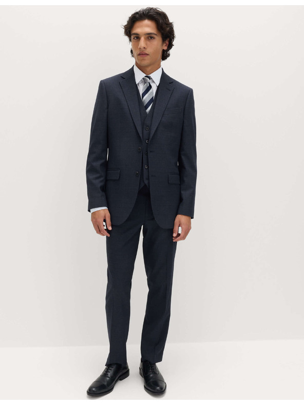 Marks & Spencer Textúrázott rugalmas mellény Marks & Spencer tengerészkék