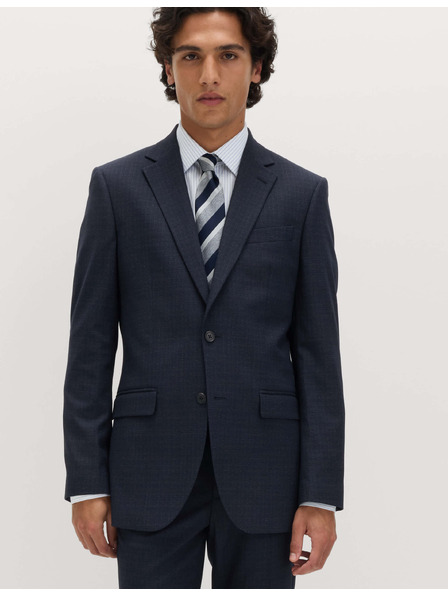 Marks & Spencer Textúrázott rugalmas dzseki normál fazonnal Marks & Spencer tengerészkék