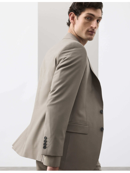 Marks & Spencer Öltöny dzseki gyapjú keverékből, enyhén kötött fazon Marks & Spencer zöld