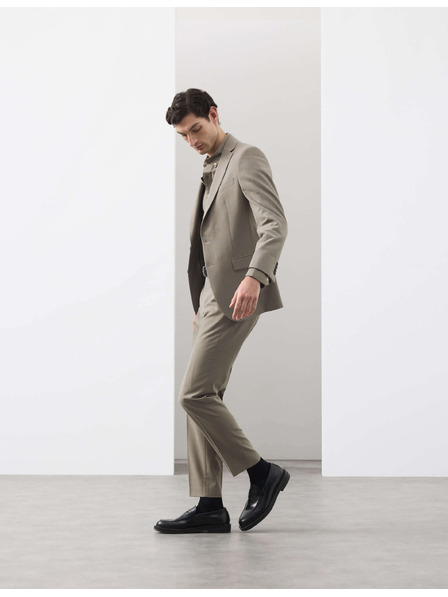 Marks & Spencer Enyhén szűkített fazonú öltöny nadrág gyapjú keverékből Marks & Spencer zöld