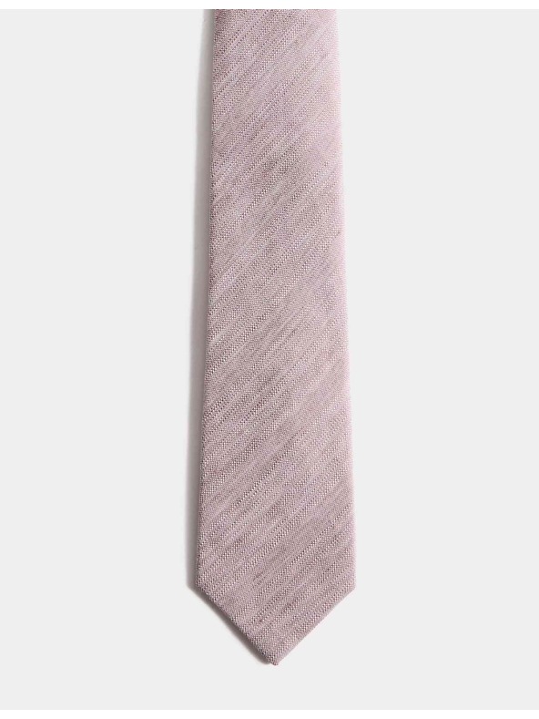 Marks & Spencer Textúrázott linen nyakkendő magas linen tartalommal Marks & Spencer rózsaszín