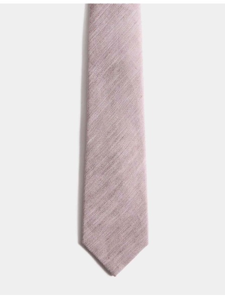 Marks & Spencer Textúrázott linen nyakkendő magas linen tartalommal Marks & Spencer rózsaszín