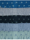 Marks & Spencer Boxer tiszta pamutból pálmamotívummal, 5 darabos Marks & Spencer kék