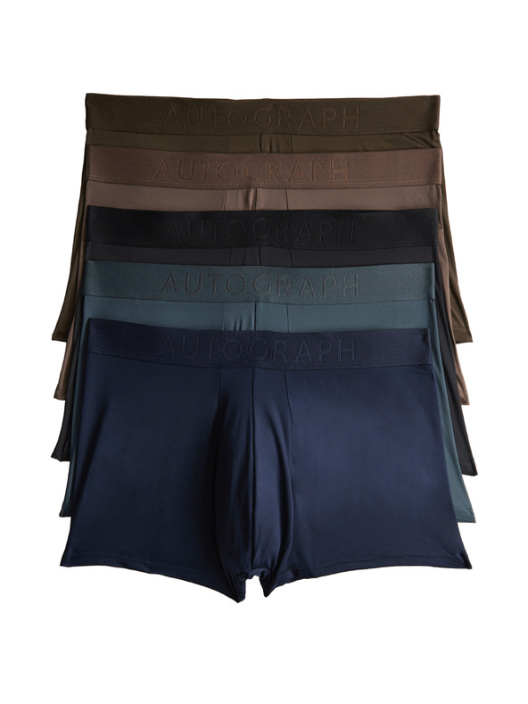 Marks & Spencer 5 darabos csomag csípő magasságú női bugyi Microskin Marks & Spencer többszínű