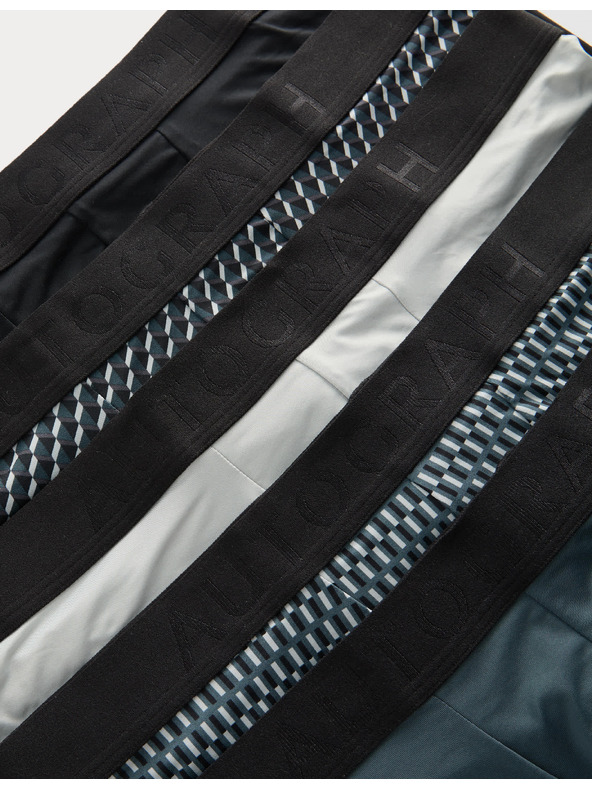 Marks & Spencer Csípő magasságú férfi alsónadrág geometrikus mintával Microskin, 5 darabos csomag Marks & Spencer zöld