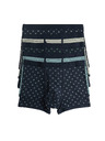 Marks & Spencer Pamutból készült stretch boxer rövidnadrág teknősbékás mintával, 5 darab Marks & Spencer tengerészkék
