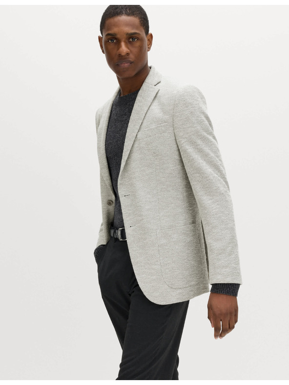 Marks & Spencer Stretch blazer szorosan illeszkedő szabásban textúrával Marks & Spencer szürke