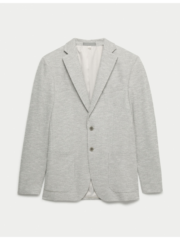 Marks & Spencer Stretch blazer szorosan illeszkedő szabásban textúrával Marks & Spencer szürke