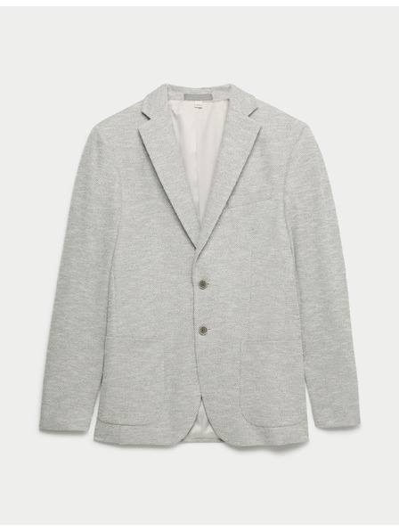 Marks & Spencer Stretch blazer szorosan illeszkedő szabásban textúrával Marks & Spencer szürke