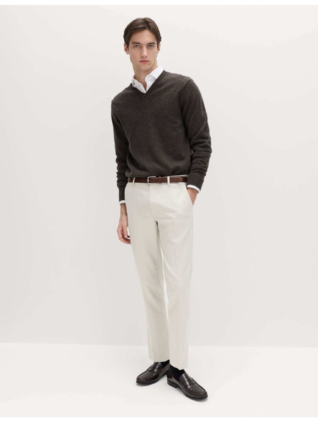 Marks & Spencer Szövetes elegáns stretch nadrág szűk szabásban Marks & Spencer szürke