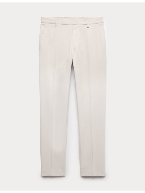 Marks & Spencer Szövetes elegáns stretch nadrág szűk szabásban Marks & Spencer szürke