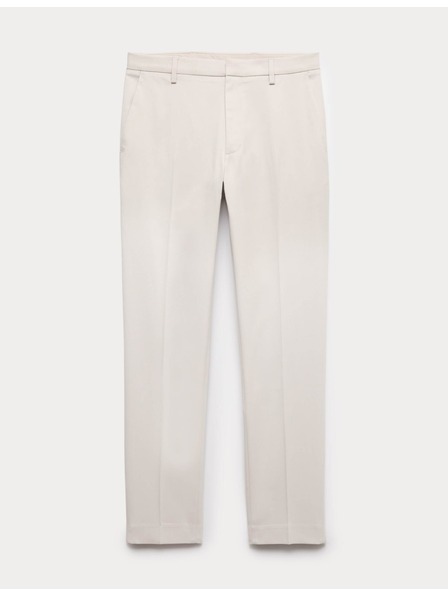 Marks & Spencer Szövetes elegáns stretch nadrág szűk szabásban Marks & Spencer szürke