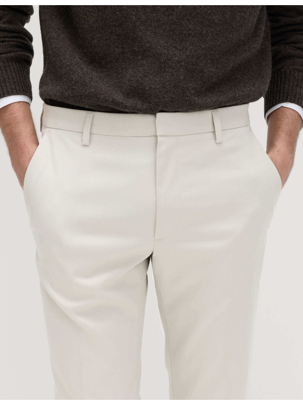 Marks & Spencer Szövetes elegáns stretch nadrág szűk szabásban Marks & Spencer szürke