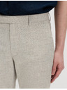 Marks & Spencer Textúrált nadrág laza szabásban elöl redőzéssel Marks & Spencer krém