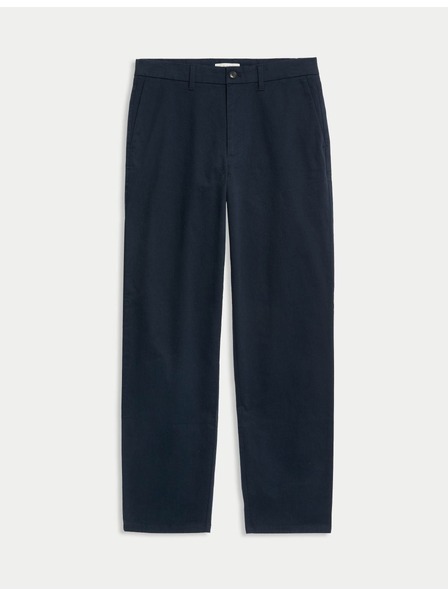 Marks & Spencer Stretch chino nadrág laza szabásban Marks & Spencer tengerészkék