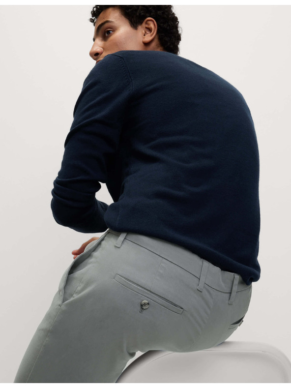 Marks & Spencer Marks & Spencer sztreccs chino nadrág Slim fit szürke