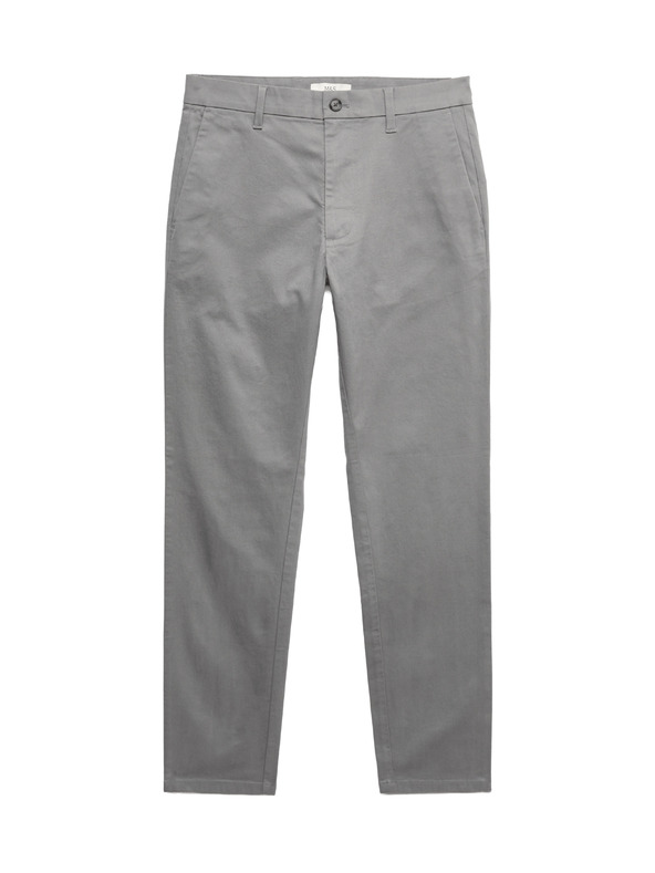 Marks & Spencer Marks & Spencer sztreccs chino nadrág Slim fit szürke