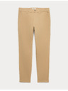Marks & Spencer Stretch chino nadrág vékony szabású Marks & Spencer bézs színű