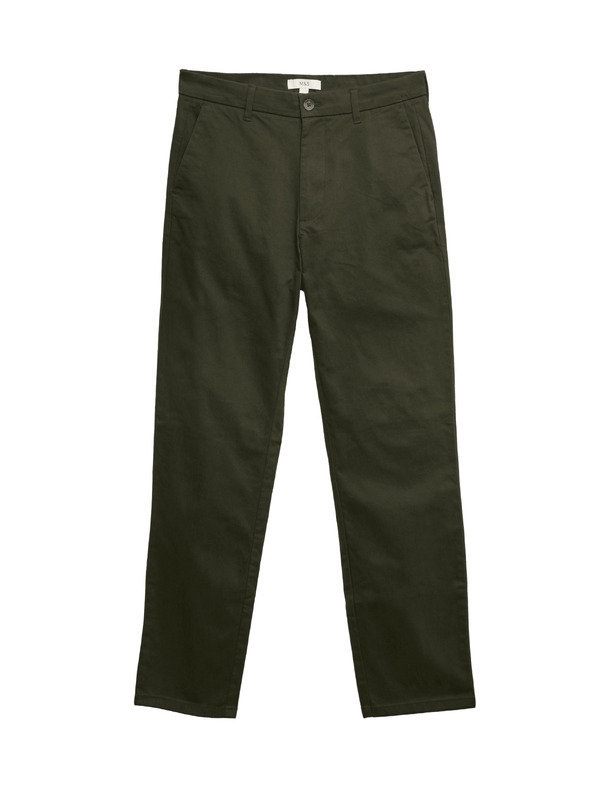Marks & Spencer Stretch chino nadrág normál szabású Marks & Spencer zöld