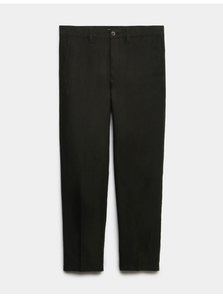 Marks & Spencer Chino nadrág lenvegyületből, normál szabás Marks & Spencer zöld