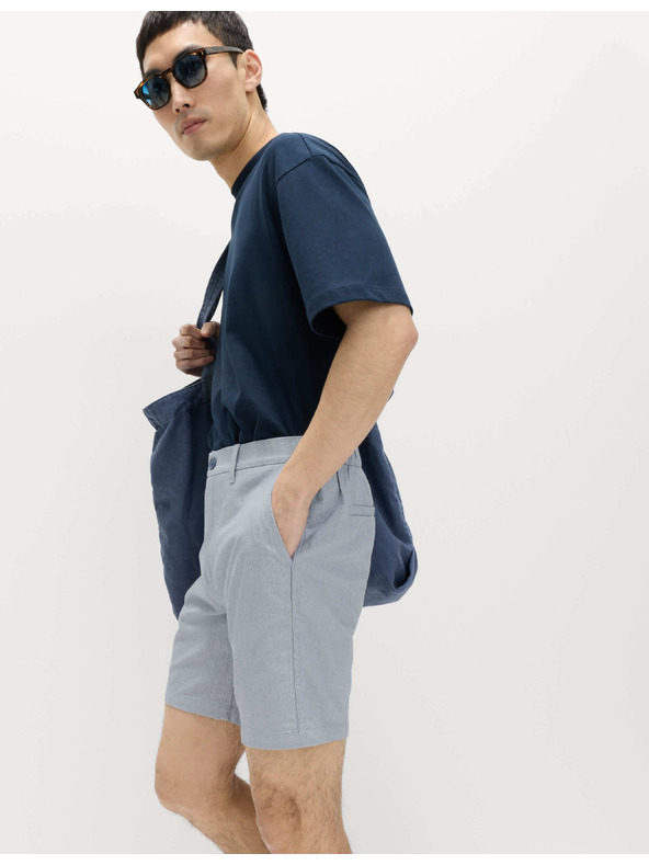 Marks & Spencer Chino rövidnadrág részlegesen rugalmas derékkal Marks & Spencer kék