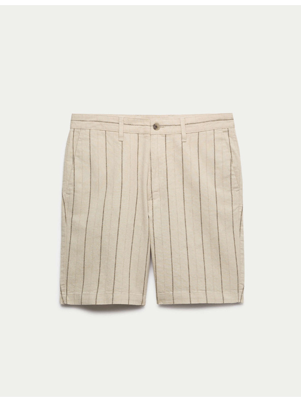 Marks & Spencer Chino rövidnadrág, lenvegyület Marks & Spencer bézs