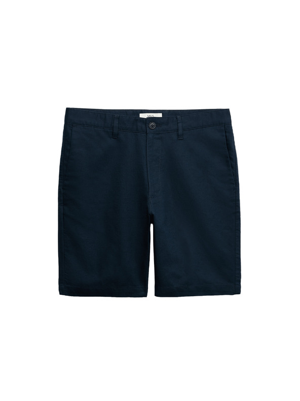 Marks & Spencer Chino rövidnadrág, lenvegyület Marks & Spencer tengerészkék