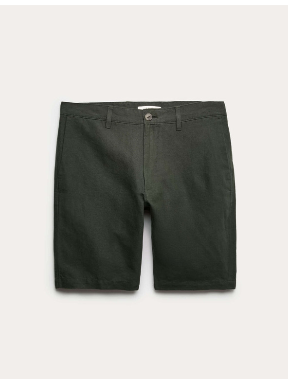 Marks & Spencer Chino rövidnadrág, lenvegyület Marks & Spencer zöld