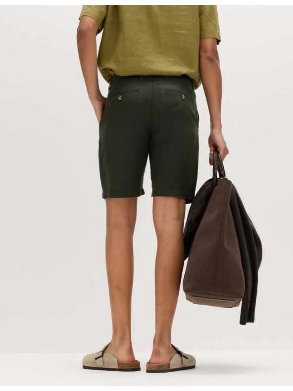 Marks & Spencer Chino rövidnadrág, lenvegyület Marks & Spencer zöld