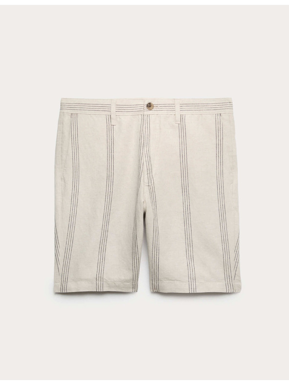 Marks & Spencer Chino rövidnadrág, lenvegyület Marks & Spencer bézs